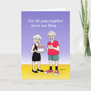 Carte d'anniversaire du 45e Mariage "L'amour est"
