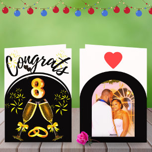 Carte d'anniversaire du 8e Mariage   Bronze Couple