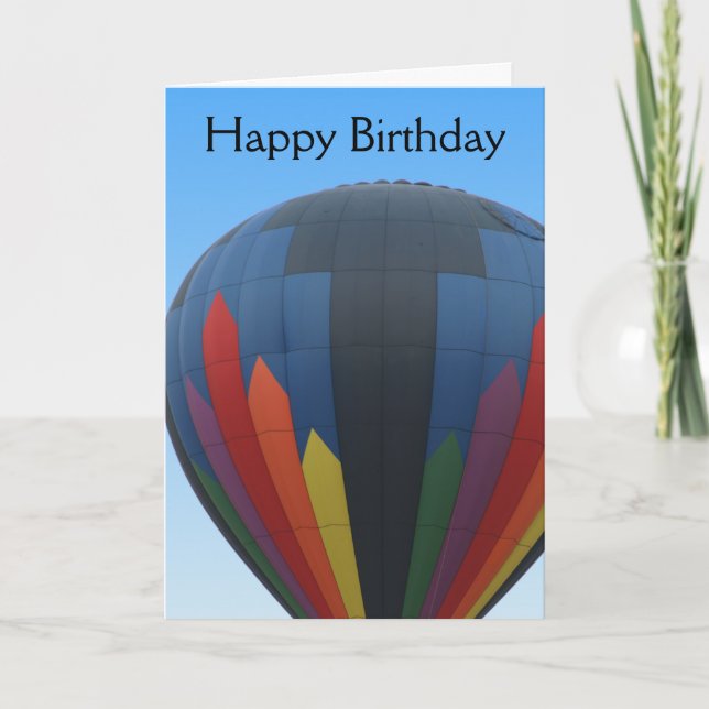 Carte d'anniversaire du ballon à air chaud (Devant)