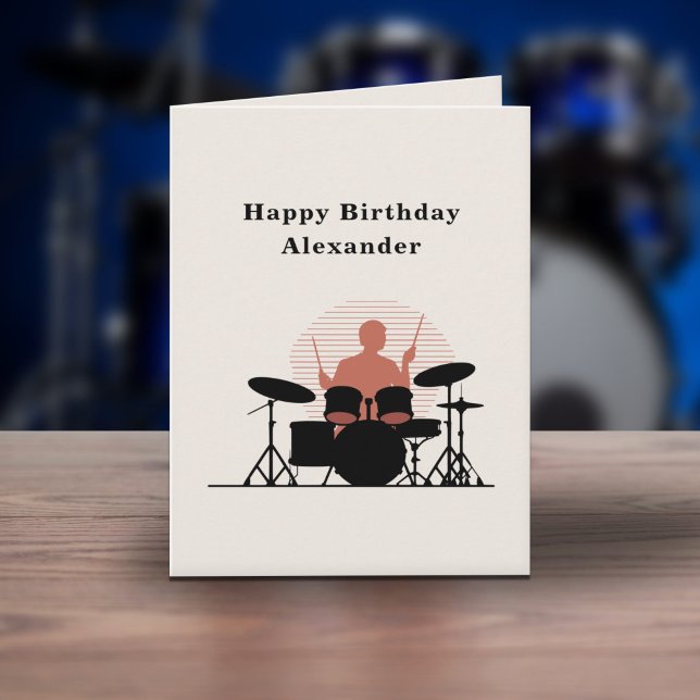 Carte d'anniversaire du batteur (Drummer Birthday Card)