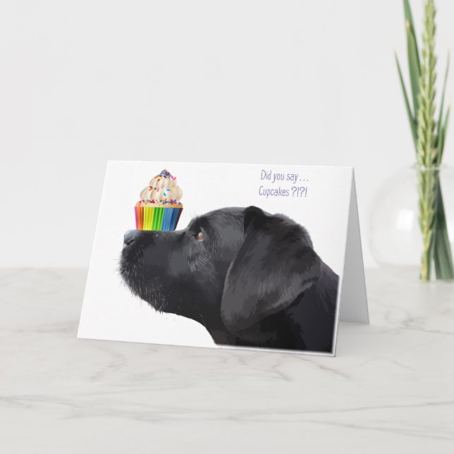 Carte d'anniversaire du Black Lab - Anniversaire d (Devant)
