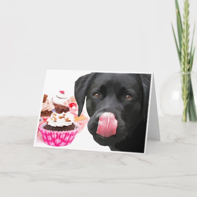 Carte d'anniversaire du Black Lab - Anniversaire d (Devant)