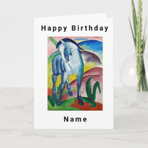 Carte d'anniversaire du Blue Horse Franz Marc