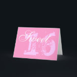 Carte d'anniversaire du bonbon 16<br><div class="desc">carte d'anniversaire rose du bonbon 16</div>