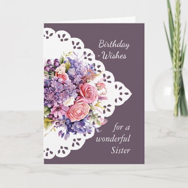 Carte d'anniversaire du bouquet de fleurs (Devant)