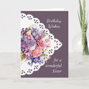 Carte d'anniversaire du bouquet de fleurs