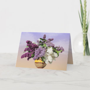 Carte d'anniversaire du Bouquet de Lilacs