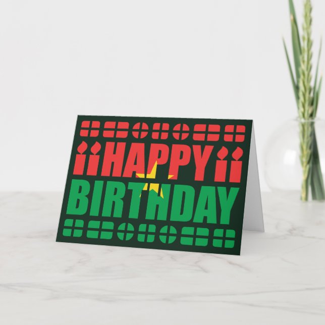 Carte d'anniversaire du Burkina Faso (Devant)