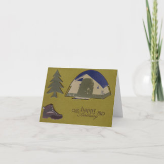 Carte d'anniversaire du camping