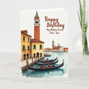 Carte d'anniversaire du canal serein