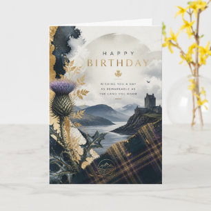 Carte d'anniversaire du château écossais Loch This