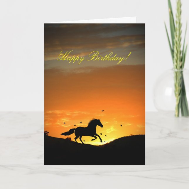 Carte d'anniversaire du cheval (Devant)