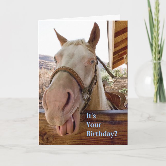 Carte d'anniversaire du cheval (Devant)