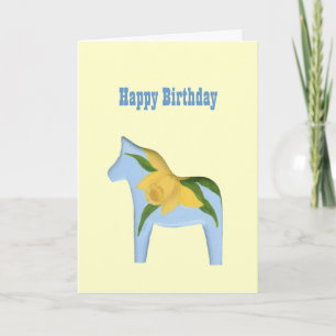 Carte d'anniversaire du Cheval Daffodique