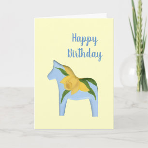 Carte d'anniversaire du Cheval Daffodique