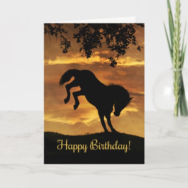 Carte d'anniversaire du Cheval de Bucte Super mign (Devant)