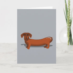 Carte d'anniversaire du chien de saucisse