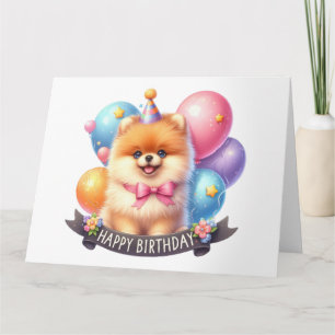Carte d'anniversaire du chien mignon