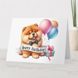 Carte d'anniversaire du chien mignon