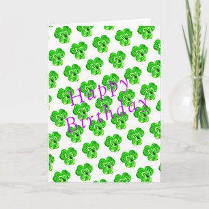 Carte d'anniversaire du Clover vert