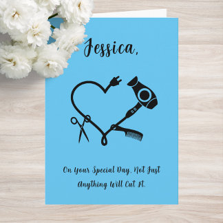 Carte d'anniversaire du coiffeur