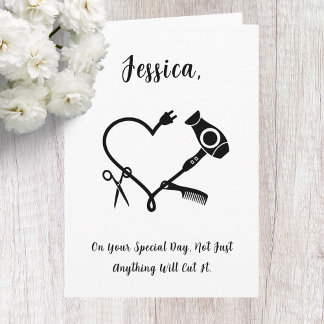 Carte d'anniversaire du coiffeur