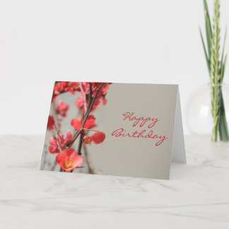 Carte d'anniversaire du coing de floraison