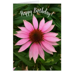 Carte d'anniversaire du confleur violet clair