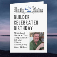 Carte d'anniversaire du constructeur pour personna