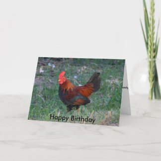 Carte d'anniversaire du coq