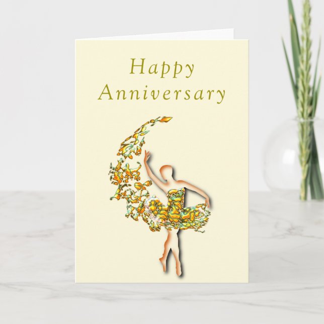 Carte d'anniversaire du danseur de ballet (Devant)