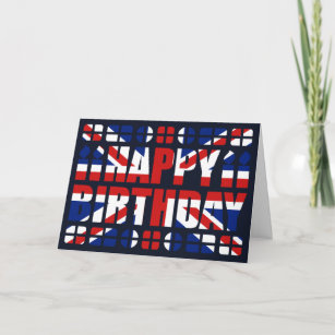 Carte d'anniversaire du drapeau britannique