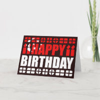 Carte d'anniversaire du drapeau de Singapour