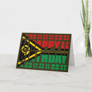 Carte d'anniversaire du drapeau de Vanuatu