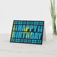 Carte d'anniversaire du drapeau du Kazakhstan