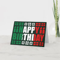 Carte d'anniversaire du drapeau italien