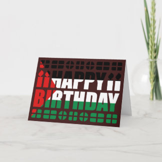 Carte d'anniversaire du drapeau palestinien