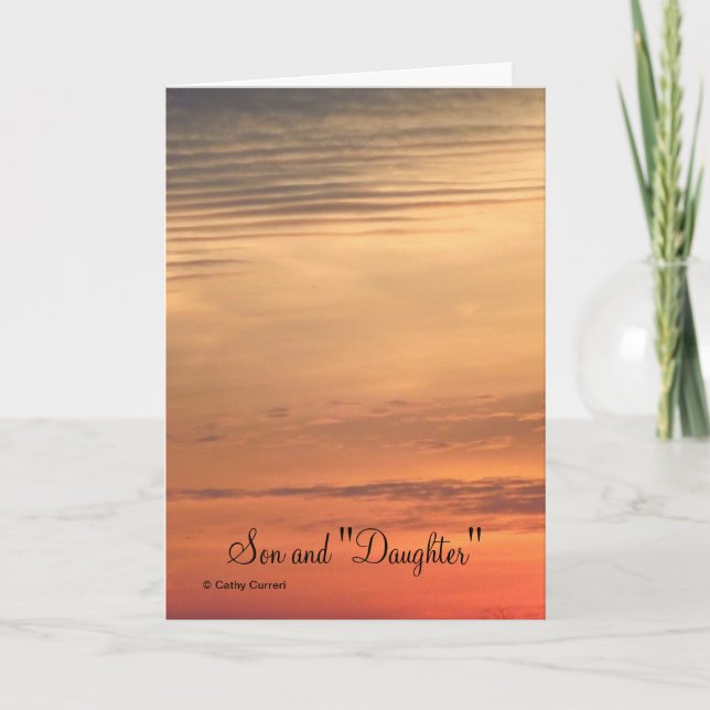 Carte d'anniversaire du fils et de la "fille" (Devant)