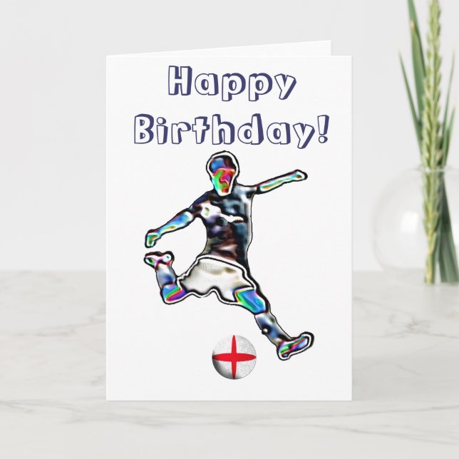 Carte d'anniversaire du football anglais (Devant)
