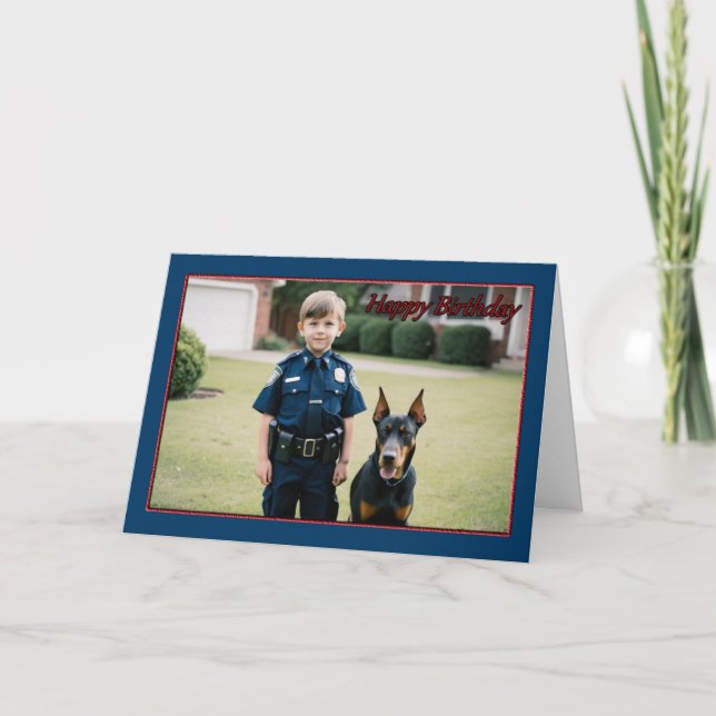 Carte d'anniversaire du garçon de patrouille (Devant)