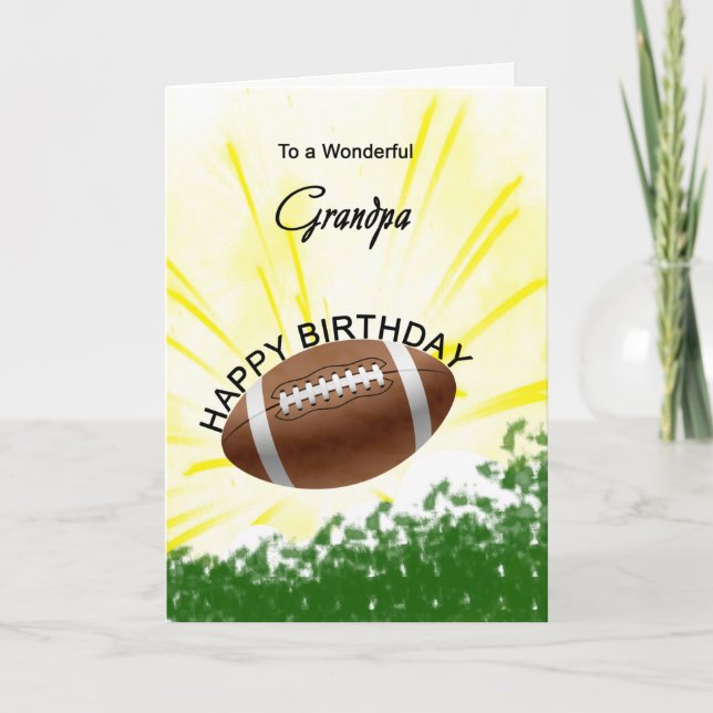 Carte d'anniversaire du Grand-Père Football (Devant)