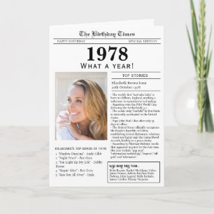 Carte d'anniversaire du journal 1978