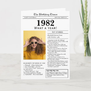 Carte d'anniversaire du journal 1982
