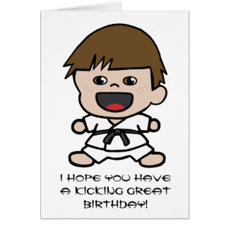 carte anniversaire karate