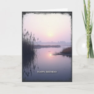Carte d'anniversaire du lac doux