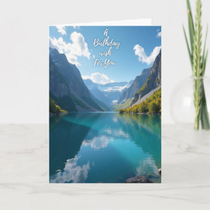 Carte d'anniversaire du lac glaciaire