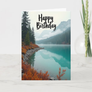 Carte d'anniversaire du lac serein