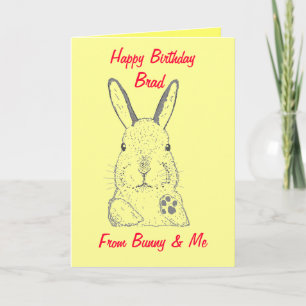 Carte d'anniversaire du lapin