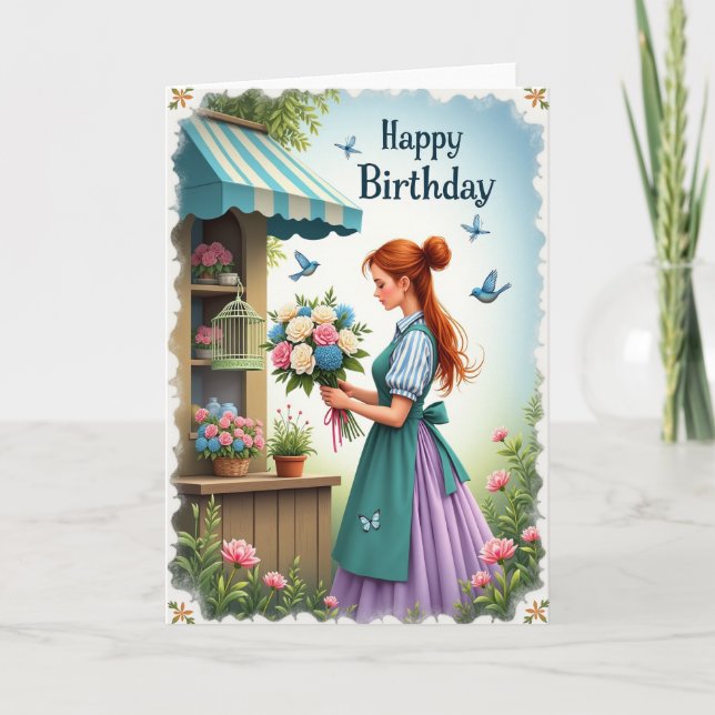 Carte d'anniversaire du Marché Floral (Devant)