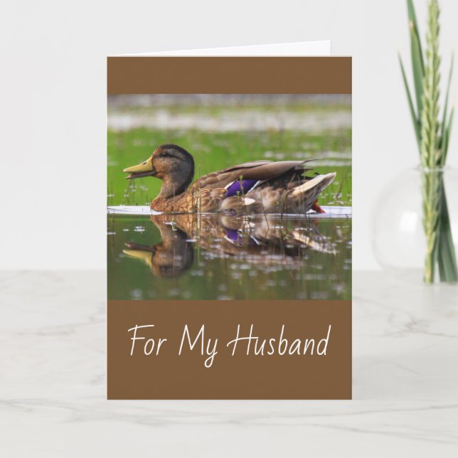 Carte d'anniversaire du mari Mallard Duck (Devant)